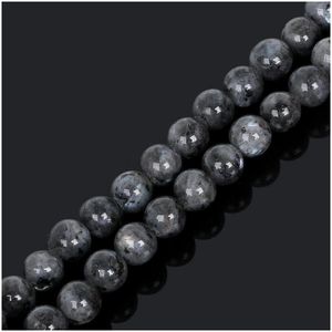 Turchese 8Mm Nuovo Arrivo 4/6/8/10Mm 38Cm/Strand Moonstone Bead Gem Stone Black Moon Branelli Allentati Rotondi Per Monili Che Fanno Goccia Dhefa