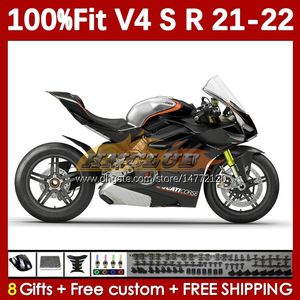 Motorrad schwarz Lager Verkleidungen für DUCATI Street Fighter Panigale V4S V4R V 4 V4 S R 2018-2022 Karosserie 167No.52 V-4S V-4R V4-S V4-R 21 22 2021 2022 Spritzguss-Karosserie