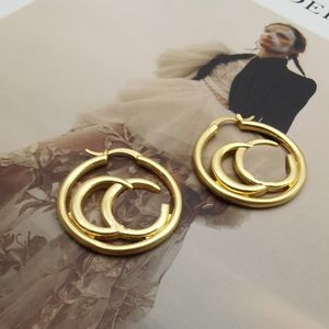 New fashion Hoop earrings simple temperament niche light luxury high quality everything wedding stud
