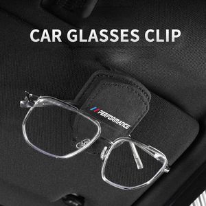 Güneş Gözlüğü Kılıfları Çantalar BMW Araç Gözlükleri için 2 PCS Klipsi Gözlük Tutucu Süet Sun Visor Depolama Kartları Güçlü Mıknatıs Tutucu Performans Araç Aksesuarları J230328