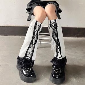 Женские носки y2k Girl Girl Кружевая шнурок