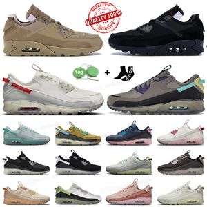 Off sport Terrascape löparskor Trippelsvart Vit Desert Ore University Rött Fossil Light Menta Segel Sea Glass Lime Herr Dam Athletic Outdoor Sneakers