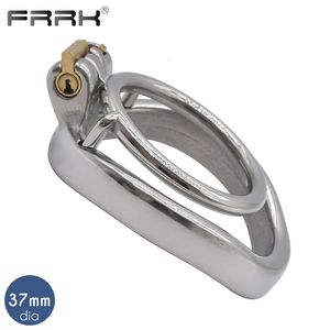 Cockrings FRRK Double Penis Rings Cock Lock Male Chastity Cage Stainless Steel Bondage Device Restraint Sex Toys for Adutls 18 Training 230327