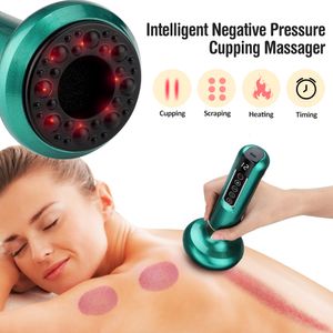 Helkroppsmassager Electric Vacuum Sug Cupping Chinese Scraping Anti Cellulite Infrared Therapy Guasha Slimming Massage 230328