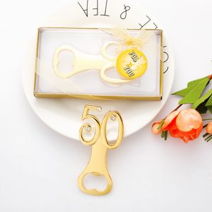 50PCS 50th Bottle Opener Anniversary Favors 50th Wedding Party Keepsake Regali di compleanno Forniture Event Giveaways Idee dh6