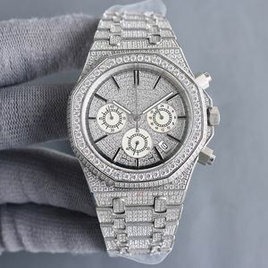 다이아몬드 시계 남자 고급 시계 아랍어 다이얼 쿼츠 타이밍 운동 40mm 사파이어 다이아몬드 팔찌 여성 디자이너 시계 고품질 손목 시계 Montre de Luxe