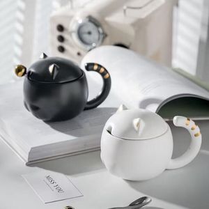 Креативная керамическая кружка с крышкой с крышкой простой домашняя пара вода для кофейной чашки кофейная чашка подарок