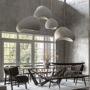 Pendant Lamps Creative Wabi-Sabi Style Led Lights Nordic Dining Room Lustre Home Decor Coffee Table Hanging Lamp Ceiling Chandelier