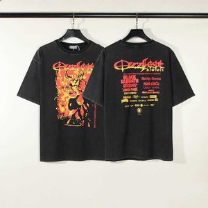 Bibb Amaç Turu Ozzy Band Angry Tauren Yıkanmış Eski Kısa Kollu T-Shirt