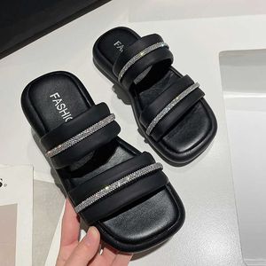 Slippers Crystal Slippers Women Flats обувь Sandals Slingbacks Open Toe Flip Flops 2023 Новые летние повседневные пляжные туфли Slides Mujer Shoes G230328