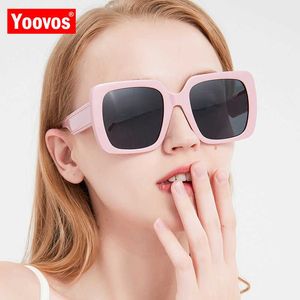 Yoovos Luxury Sunglasses Women 2022男性向けヴィンテージスクエアメガネ高品質のブランド眼鏡