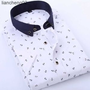 Herren Freizeithemden Neue Herren Frühling Sommer Druck Kurzarmhemd Druck für junge und mittlere Herren Smart Freizeithemd Blau Lila Howdfeo W0328