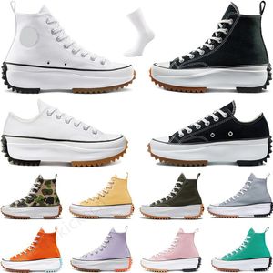 Run Hike Star Casual Shoes 2023 nuovo stile Motion mens Womens British marchio di abbigliamento joint Jagged Nero Giallo bianco Top alto Classico Fondo spesso Canva