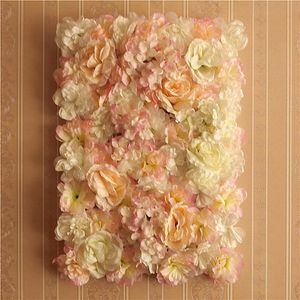 Dekorativa blommor kransar Silk Rose Flower Dahlia 3D Bakgrund Väggdekorationer Panelen för trädgårdsbutik Kontors Heminredning Bakgrund