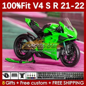 Motorfiets Stroomlijnkappen Voor DUCATI Street Fighter Panigale V4S V4R V 4 V4 S R 2018-2022 Body 167No.71 V-4S V-4R V4-S V4-R 21 22 2021 2022 Spuitgieten Carrosserie groen glanzend