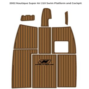 2002 Nautique Super Air 210 Cocpit Pad Boat Eva Foam Faux Teak Deck Пол коврик