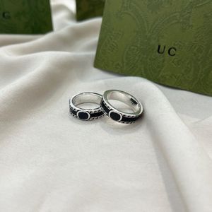 Designer Classic Enamel Rings for Men Women Simple and Versatile Pair of Ring Trendy Jewelry Fashion Accessories Couple Gifts