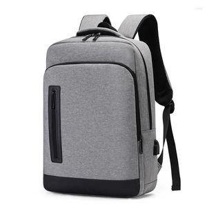 Ryggsäck företag ryggsäckar män vattentät bärbar dator USB -laddning ryggsäck ryggbag