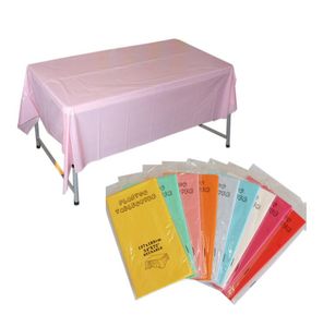 أغطية طاولة يمكن التخلص منها محمولة تغطي PE بلاستيك الطعام Tablecover tablecover tablecloth مهرجان عيد الميلاد حفل زفاف قطعة عيد ميلاد لمكتب المستطيل