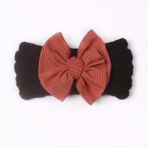 Hair Accessories Toddler Headbands For 1 Year Old Infant Baby Boys Girls Knitted Stretch Color Block Bowknot Flower Headband