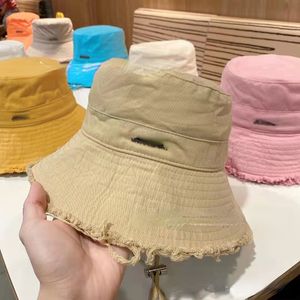 Koreansk version av Candy Girl Wide Brim Hats hink hattar Alfabetet Söt Tassel Whisker Edge Frayed Tie Rope Visor Hat Men's Fashion Basin Hat