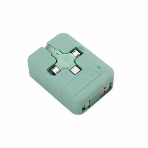 4in1 einziehbares USB-Typ-C-Micro-USB-Kabel für iPhone 14 13 12 11 Pro Max mit Telefonständer-Ladedatenkabel