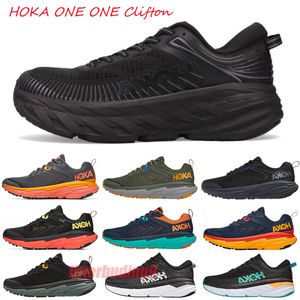 Hoka Bondi 7 Bir Koşu Ayakkabıları Clifton 6 Mens Spor Keyifler Üçlü Black Beyaz Amber Sarı Yaz Şarkısı Nimbus Cloud Erkek Kadın Tasarımcı Eğitmenleri