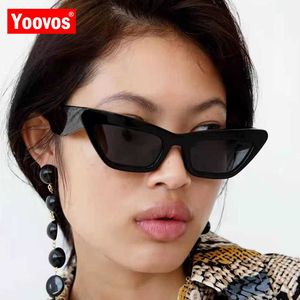 Yoovos Cateye Sunglasses Women 2023 نساء نظارة شمسية مربعة مصممة العلامة التجارية الفاخرة النظارات الرجعية عالية الجودة الإناث Oculos230328