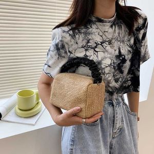 Beach Bags Straw Bag Female Cloud 2023 Woven Fashion Hand Leisure Vacation One Shoulder Diagonal Beach 230327