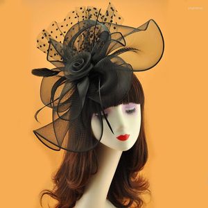 Kopfschmuck, schwarze Gaze-Tiara, Blumen-Party-Haarnadel-Kleid, Haarschmuck, Korea, Japan, weiß