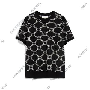 Summer męskie tees po polo mężczyzn designer t-shirt liter druk krótkiego rękawu Jacquard Knit T-shirt bawełniane koszulki Kobiety T-shirty Street Casual Tshirts