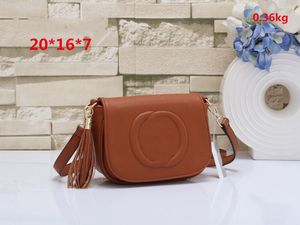 2023 Double G Chain Tassel Crossbody ombro bolsa de bolsa de bolsa Meni Crossbody Soho Disco Cartão Bolsa Bolsa de Mensageiro Fringed Backpack da bolsa