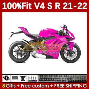 Motocicletas para Ducati Street Fighter Panigale V4S V4R V 4 V4 S R 2018-2022 BODY 167NO.66 V-4S V-4R V4-S V4-R 22 22 2021 2022 Moldagem de injeção Bodywork Glossy brilhante