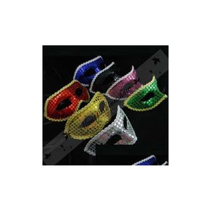 Party Masks New Mask Half Face With Sequins Masquerade For Adt Festival Wear Drop Delivery 202 Dhyzl