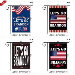 Let's Go Brandon Garden Flag 30x45cm Presidente USA Biden FJB Bandiere esterne Decorazione da giardino Bandiere americane Banner Ornamenti all'ingrosso