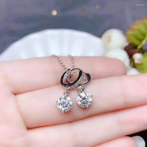 Orecchini pendenti Gioielli in argento 925 Rombo per matrimonio 1ct Moissanite Dangler Sterling Gift Donna