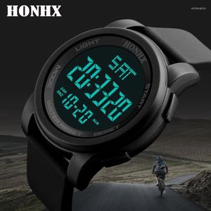 Relógios de pulso relógios para homens moda digital smart silicone date watch simples led led impermeável pulso eletrônico Montre hommewristwatche