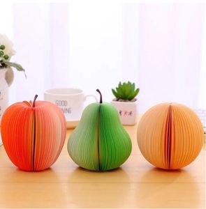 Party Favor Creative Fruit Form Notes Papper Söta Apple Lemon Pear Notes Strawberry Memo Pad Sticky Paper School Office Supply