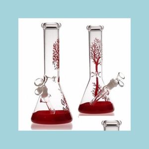 Zubehör Red Tree Glasbong Shisha Wasserpfeifen Becher Recycler 11 Zoll Bongs Dab Rig Oil Burner Ash Catcher Bubbler 14mm Bowl Dr Dhla0