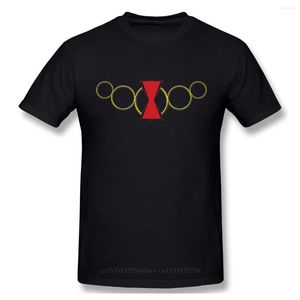 T-shirt da uomo Streetwear di alta qualità O-Collo 100 cotone morso da una vedova T-shirt moda nera Film Natasha Romanoff Grafica