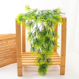 装飾的な花80cm人工緑の吊り葉アイビーガーランドプラスチック製の偽の植物の結婚式パーティーホームガーデンウォールデコレーション