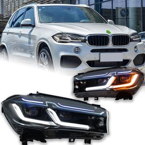 LED-strålkastare för bilar X5 F15 2014-20 18 X6 F16 LED Auto Headlights Assembly Upgrade M5 Competition Design Bicofal Lens Kit Tillbehör