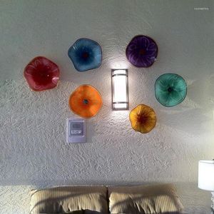 Настенные лампы яркий цвет роскошный мурано цветочный художник дома