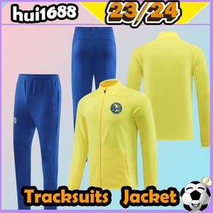 23/24 Club America Soccer Tracksuits Conjunto de terno de treinamento masculino quente Jaqueta de poliéster 2023 2024 Jogging ao ar livre casual e confortável Treinamento de terno de futebol