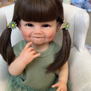 Doll Bodies Parts NPK 55CM Full Body Soft Silicone Reborn Toddler Raya Lifelike Touch High Quality Gifts for Children 230329