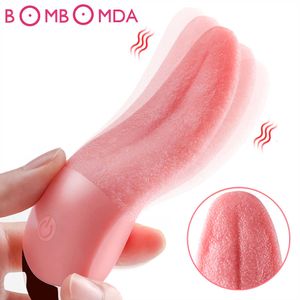 Adult massager Soft Tongue Licking Vibrator G spot Clitoral Stimulator Mini Clit Sex Toys for Women Rechargeable Nipple Female Masturbator