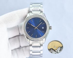 2023 Senaste design Herrens armbandsur 40mm Importerad Miyota 8215 Automatisk mekanisk rörelse Sapphire Glass 316 Precision Steel Case Watch Band med diamantring