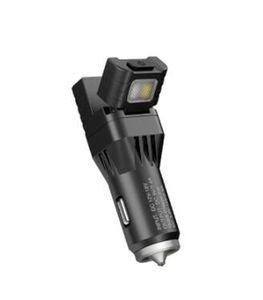 % 100 Orijinal Nitecore VCL10 Hızlı Şarj Cihazı 3.0 USB DC 12V Araba Fasst Beyaz Kırmızı Işık El Flashlight Cam Breaker Dış Mekan Acil Durum Aracı