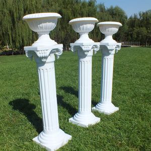 新しい到着結婚式の装飾ホワイトプラスチックローマの柱の道路は、パーティーホテルのための柱を引用しましたウェルカム装飾の小道具
