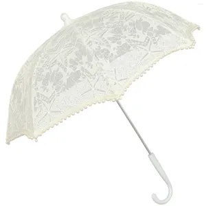 Parasol koronkowy parasol Wystrój ślubny fantazyjne konieczność ślubna parasol plastikowe wakacje plażowe